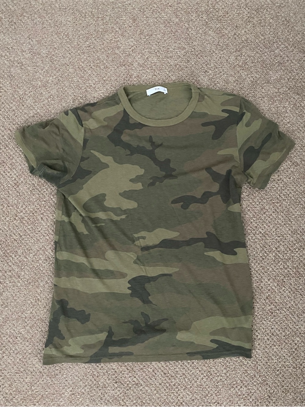 TNA Aritzia Camo Short Sleeve Tee - Olive Green